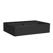 Nameeks Scarabeo 23-5/8" Ceramic Wall Mounted / Vessel Bathroom Sink with One Faucet Hole - Includes Overflow Matte Black