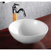 Nameeks Caracalla 15-3/8" Ceramic Vessel Bathroom Sink White