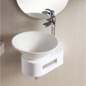 Nameeks Caracalla 16-5/9" Ceramic Vessel Bathroom Sink White