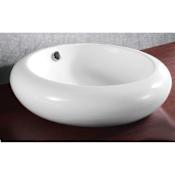 Nameeks Caracalla 20-1/11" Vessel Bathroom Sink with Overflow White
