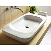 Nameeks Caracalla 32-1/3" Ceramic Vessel Bathroom Sink White