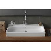 Nameeks CeraStyle 40" Ceramic Wall Mounted Bathroom Sink with One Faucet Hole - Includes Overflow White