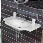 Nameeks CeraStyle 25-3/5" Ceramic Wall Mounted Bathroom Sink with One Faucet Hole - Includes Overflow White