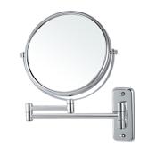 Nameeks Glimmer 8" Diameter Modern Circular Framed Makeup Wall Mirror Chrome