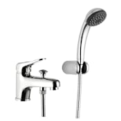 Nameeks Remer Deck Mounted Tub Filler with Hand Shower and Wall Bracket Chrome
