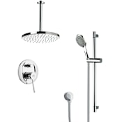 Nameeks Remer 2.5 GPM Multi Function Rain Shower with Handshower, Slide Bar and Rough In Chrome