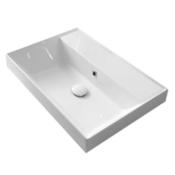 Nameeks Scarabeo 23-3/5" Ceramic Bathroom Sink for Drop In Installation - Includes Overflow White