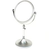 Nameeks Windisch 6-1/2" W x 14" H Modern Circular Framed Makeup Mirror Chrome / 3x
