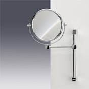 Nameeks Windisch 7-1/2" Diameter Modern Circular Framed Makeup Wall Mirror Chrome / 7x / Optical