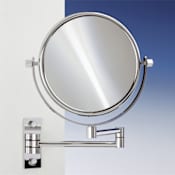 Nameeks Windisch 7-1/2" Diameter Modern Circular Framed Makeup Wall Mirror Chrome / 3x