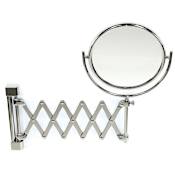 Nameeks Windisch 7-1/2" Diameter Modern Circular Framed Makeup Wall Mirror Chrome / 3x