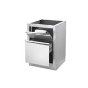 Napoleon Stainless Steel 24 Inch Wide Modular Island Waste Drawer with Paper Towel Holder Cabinet from the Oasis Collection Stainless Steel