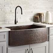 Native Trails Rhapsody 33" Farmhouse Single Basin Copper Kitchen Sink Antique Copper