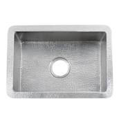Native Trails Cocina 21-1/2" Undermount Single Basin Copper Kitchen Sink Brushed Nickel