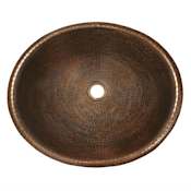 Native Trails Rolled Classic 18-1/2" Oval Copper Drop In Bathroom Sink Antique Copper