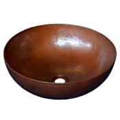 Native Trails Maestro 16" Circular Copper Vessel Bathroom Sink Antique Copper