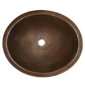 Native Trails Classic 19" Oval Copper, Nickel Undermount Bathroom Sink Antique Copper