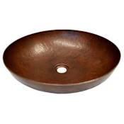 Native Trails Maestro Sonata Petit 14-1/2" Circular Copper Vessel Bathroom Sink Antique Copper