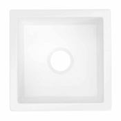 Native Trails Reveler 15-3/4" Undermount Single Basin Fireclay Kitchen Sink with Cutting Board White
