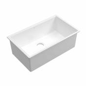 Native Trails Haven Concierge 30-1/2" Undermount Single Basin Fireclay Kitchen Sink with Cutting Board White