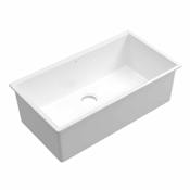 Native Trails Haven Concierge 33-1/2" Undermount Single Basin Fireclay Kitchen Sink with Cutting Board White