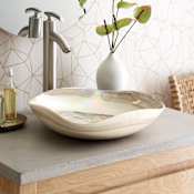 Native Trails Murano 14-3/4" Specialty Glass Vessel Bathroom Sink Abalone