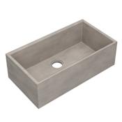 Native Trails Farmhouse Concierge 33" Farmhouse Single Basin Concrete Kitchen Sink with Cutting Board Ash
