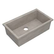 Native Trails Pacifica Concierge 33-1/2" Undermount Single Basin Concrete Kitchen Sink with Cutting Board Ash