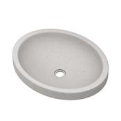 Native Trails NativeStone 19" Oval Concrete Drop In or Undermount Bathroom Sink Ash