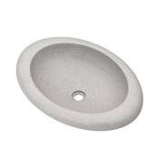 Native Trails NativeStone 21" Oval Concrete Drop In Bathroom Sink Ash