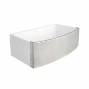 Native Trails Precious Metals Rendezvous 33" Farmhouse Single Basin Fireclay Kitchen Sink Silver