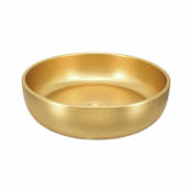 Native Trails Precious Metals Bliss 16" Circular Fireclay Vessel Bathroom Sink 24K Matte Gold