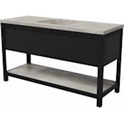 Native Trails Solace 60" Single Free Standing Vanity Cabinet Only - Less Vanity Top Midnight