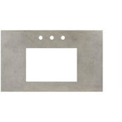 Native Trails NativeStone 36" Concrete Vanity Top with Three Faucet Holes Ash