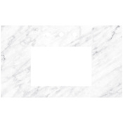 Native Trails Carrara 36" Marble Vanity Top with Three Faucet Holes Carrara