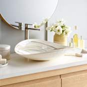 Native Trails Murano 20" Specialty Glass Vessel Bathroom Sink Abalone
