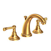 Newport Brass Amisa 1.2 GPM Widespread Bathroom Faucet with Pop-Up Drain Assembly Aged Brass