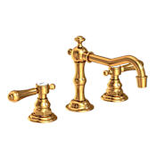 Newport Brass Chesterfield 1.2 GPM Widespread Bathroom Faucet with Pop-Up Drain Assembly Aged Brass