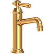 Newport Brass Chesterfield 1.2 GPM Single Hole Bathroom Faucet with Pop-Up Drain Assembly Aged Brass