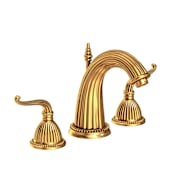 Newport Brass Alexandria 1.2 GPM Widespread Bathroom Faucet with Pop-Up Drain Assembly Aged Brass