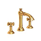 Newport Brass Aylesbury 1.2 GPM Widespread Bathroom Faucet with Pop-Up Drain Assembly Aged Brass