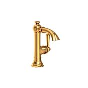 Newport Brass Aylesbury 1.2 GPM Single Hole Bathroom Faucet with Pop-Up Drain Assembly Aged Brass