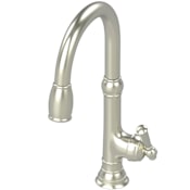 Newport Brass Jacobean 1.8 GPM Single Hole Pull Down Kitchen Faucet Satin Nickel