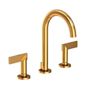 Newport Brass Priya 1.2 GPM Widespread Bathroom Faucet with Pop-Up Drain Assembly Aged Brass