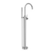 Newport Brass Priya Floor Mounted Tub Filler with Built-In Diverter - Includes Hand Shower Aged Brass
