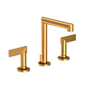 Newport Brass Keaton 1.2 GPM Widespread Bathroom Faucet with Pop-Up Drain Assembly Aged Brass