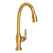 Newport Brass Nadya 1.8 GPM Single Hole Pull Down Kitchen Faucet Aged Brass