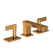 Newport Brass Metro 1.2 GPM Widespread Bathroom Faucet with Pop-Up Drain Assembly Aged Brass