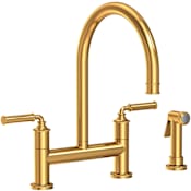 Newport Brass Taft 1.8 GPM Bridge Kitchen Faucet - Includes Side Spray Aged Brass
