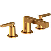 Newport Brass Dorrance 1.2 GPM Widespread Bathroom Faucet with Pop-Up Drain Assembly with Lever Handles Aged Brass